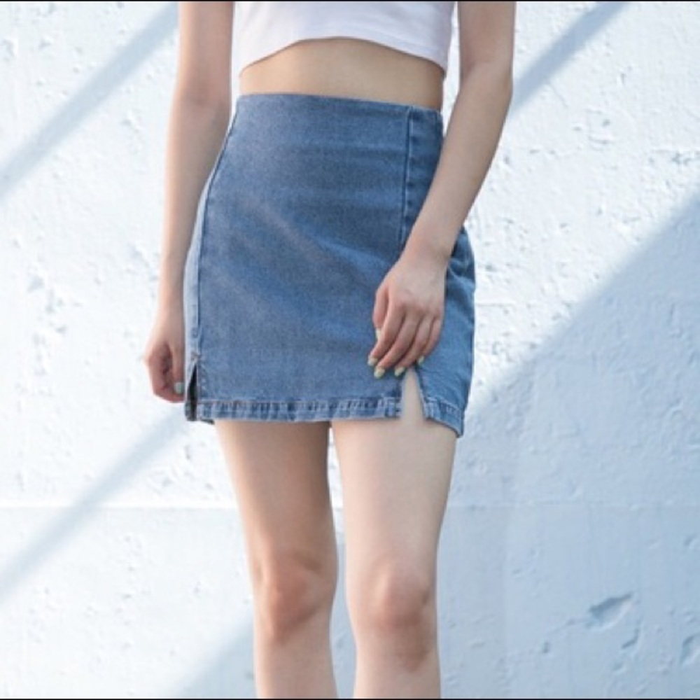 brandy melville “cara denim skirt”